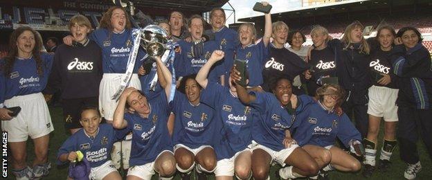 Millwall Lionesses winning the 1997 Women's FA Cup