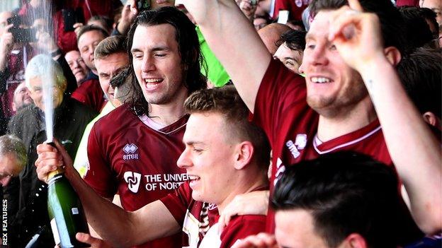 Northampton celebrate promotion