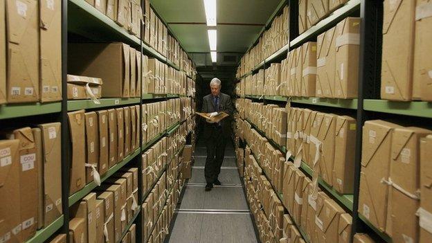 Documents stored in the National Archives