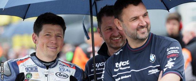 Dan Kneen pictured during a practice session at the North West 200