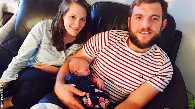 Phil Eggleshaw with wife Ruth and daughter Lucy