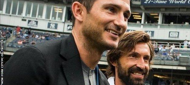 Frank Lampard and Andrea Pirlo of New York City FC