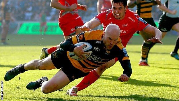 Joe Simpson in action for Wasps