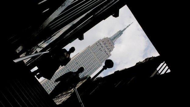 View from New York subway station