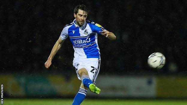 Antony Evans playing for Bristol Rovers