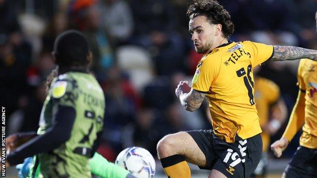 Dom Telford scores against Colchester