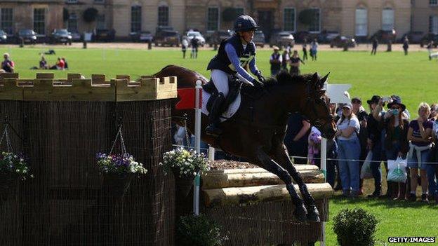 Ros Canter in action at Badminton Horse Trials