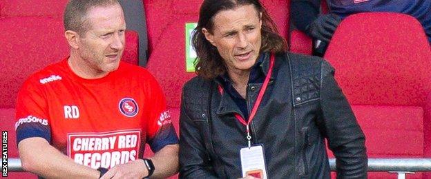 Gareth Ainsworth (right) with his assistant Richard Dobson