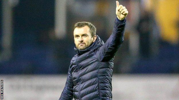 Nathan Jones during his time in charge of Luton