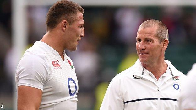 Sam Burgess (left) and Stuart Lancaster