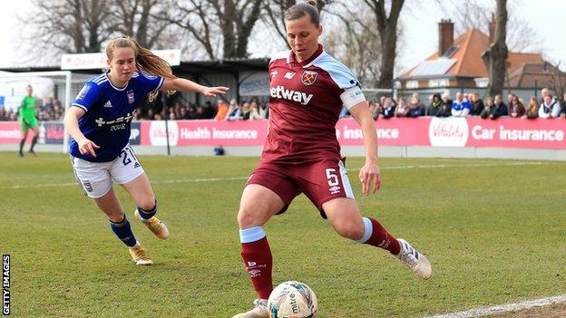 Gilly Flaherty in action for West Ham