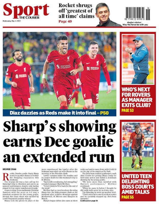 The back page of the Courier on 040522