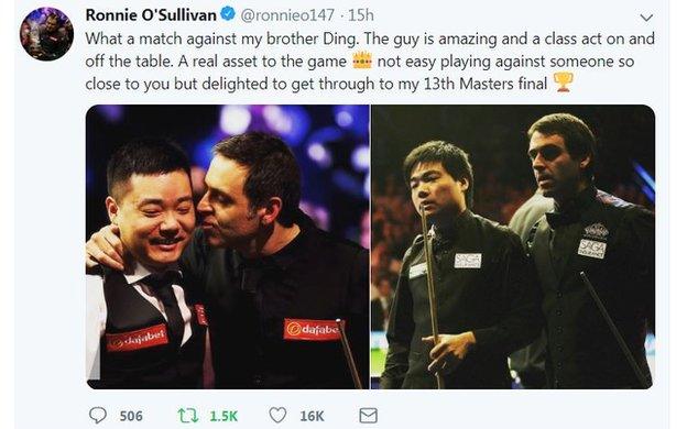 Ronnie O'Sullivan on Twitter