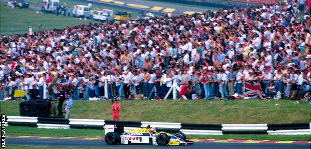 Nigel Mansell at the 1986 British Grand Prix