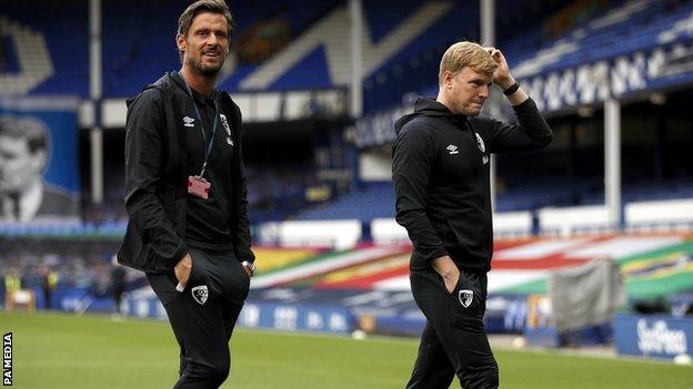 Eddie Howe (right) at Bournemouth