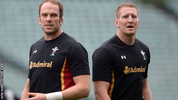 Alun Wyn Jones and Bradley Davies