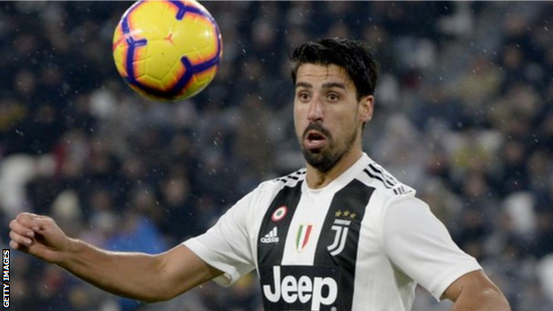 Juventus midfielder Sami Khedira in action