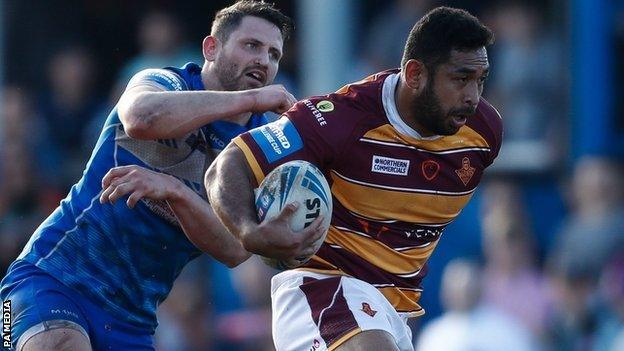 Sebastine Ikahihifo muscled his way over for the third of Huddersfield's five tries