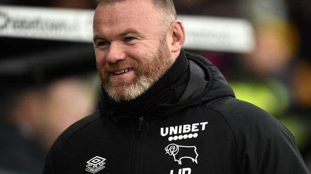 Derby County manager Wayne Rooney