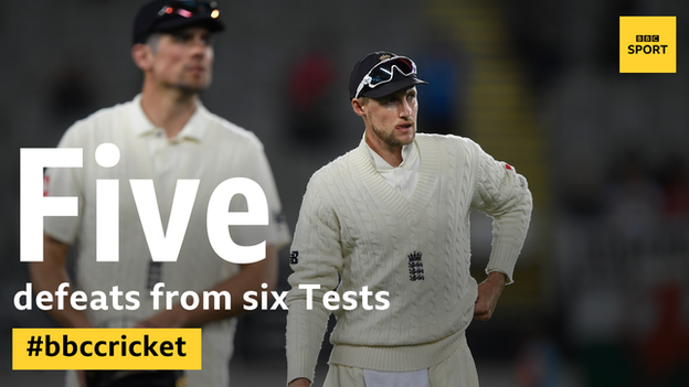 England have lost five of their six Tests this winter