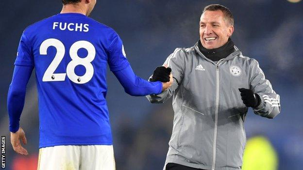 Brendan Rodgers with Christian Fuchs