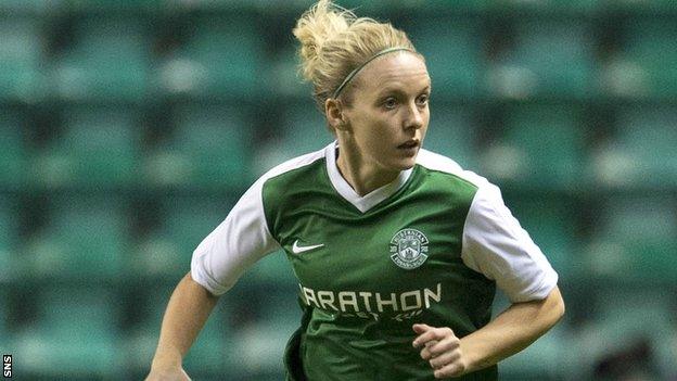 Hibernian midfielder Rachael Small