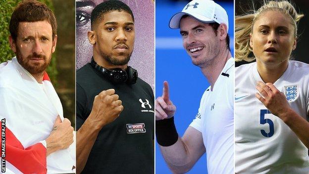 Sir Bradley Wiggins, Anthony Joshua, Andy Murray, Steph Houghton