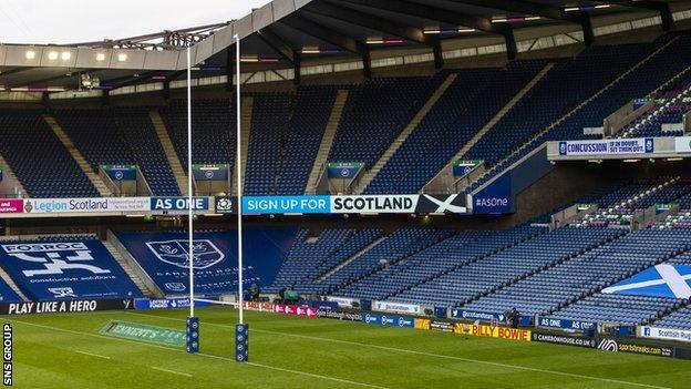 Scottish Rugby has submitted a plan to slowly increase crowds at Murrayfield next year