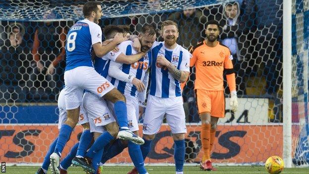 Kilmarnock striker Kris Boyd celebrates