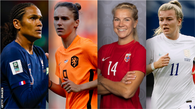 Wendie Renard, Vivianne Miedema, Ada Hegerberg and Lauren Hemp