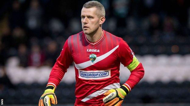 TNS goalkeeper Paul Harrison