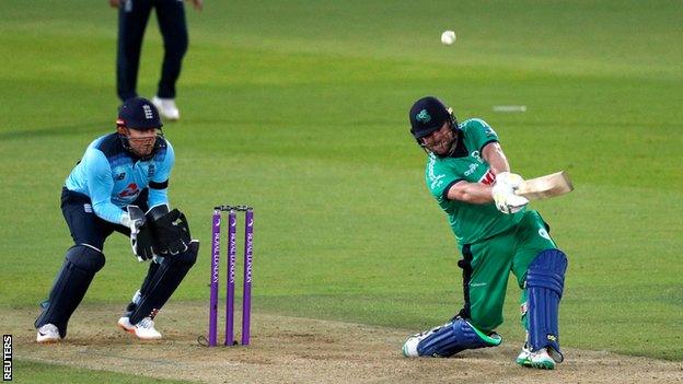 Paul Stirling batting against England