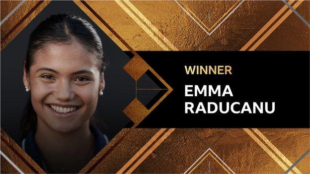 Emma Raducanu Sports Personality graphic