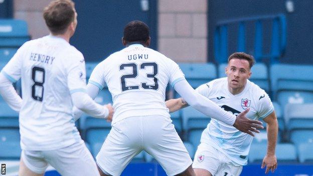 Lewis Vaughan (right) gave Raith Rovers an early lead