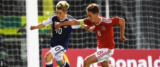 Billy Gilmour in action for Scotland