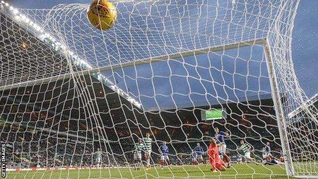 Celtic score against Linfield in the Champions League qualifier in Glasgow