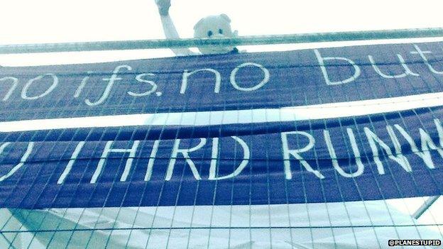 protesters at Heathrow