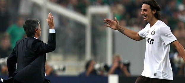 Jose Mourinho and Zlatan Ibrahimovic