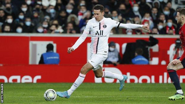 Julian Draxler playing for Paris St-Germain