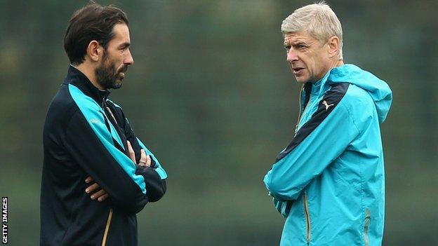 Robert Pires and Arsene Wenger