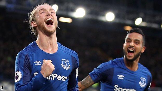 Tom Davies' goal was his first for Everton in 307 days