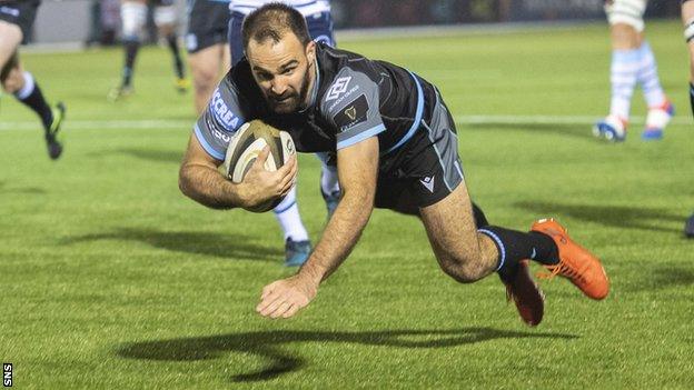 Three of Nick Frisby's four tries for Glasgow have come this season