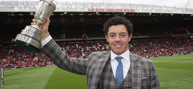 Rory McIlroy at Old Trafford