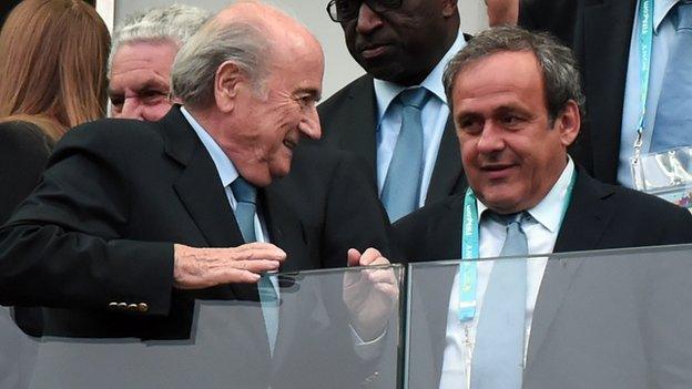 Sepp Blatter and Michel Platini