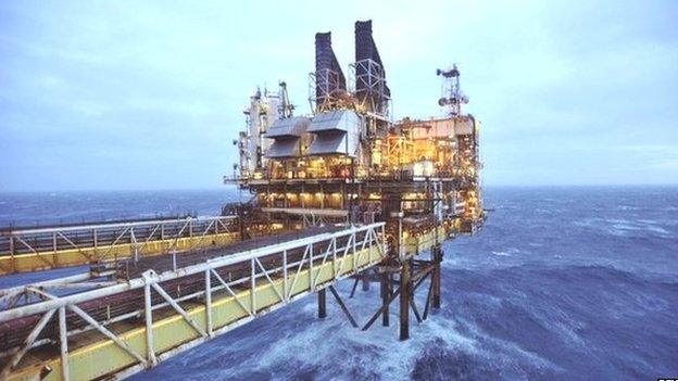 Rig in north sea