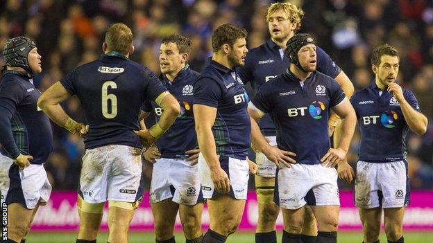 Scotland are on a nine-match losing run in the Six Nations