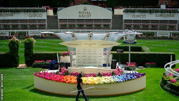 The parade ring at Ascot