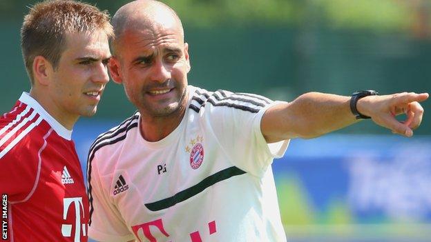 Pep Guardiola and Philipp Lahm