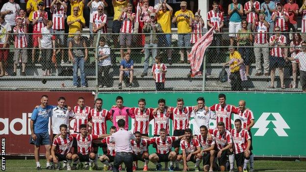 Exeter City fans in Brazil