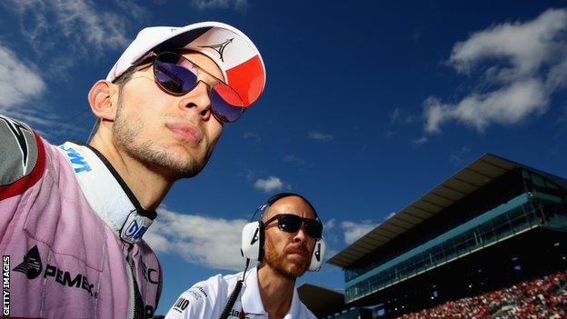 Racing Point Force India's Esteban Ocon